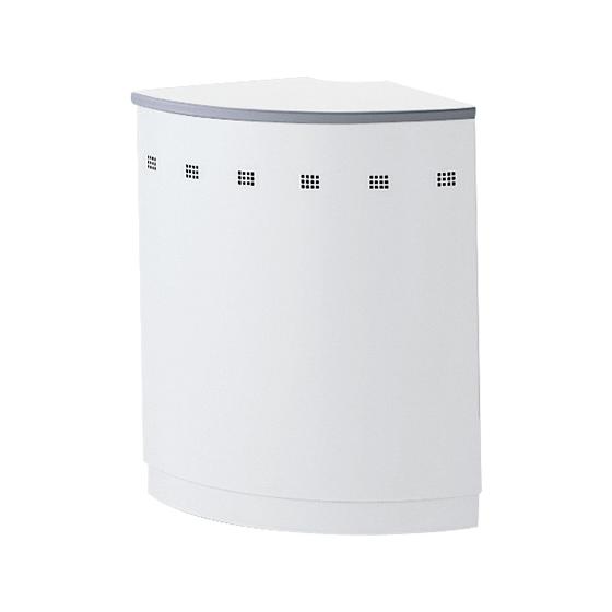 【メーカー直送】生興 NSハイカウンター 90°外コーナー ホワイト×ホワイト【代引不可】【組立・設...