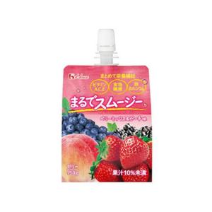 ハウスウェルネスフーズ まるでスムージー ベリーミックス&ピーチ味 150g ゼリータイプ バランス栄養食品 栄養補助 健康食品｜cocodecow