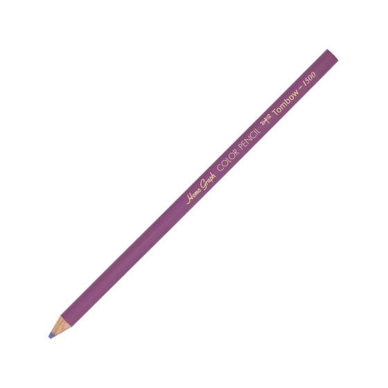 【お取り寄せ】トンボ鉛筆 色鉛筆 1500単色 藤色 12本 1500-21