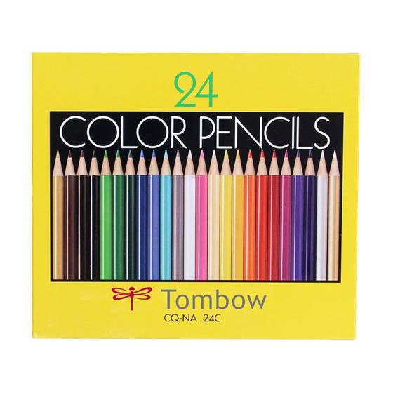トンボ鉛筆 色鉛筆NA 紙箱 24色 CQ-NA24C 色鉛筆 セット 教材用筆記具