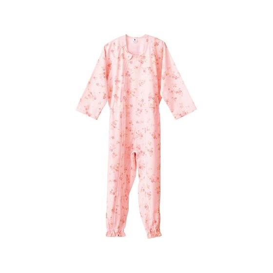 【お取り寄せ】フットマーク 介護つなぎ服(前開き) ブルー チェック柄 LL 介護衣料 被介護者用 ...