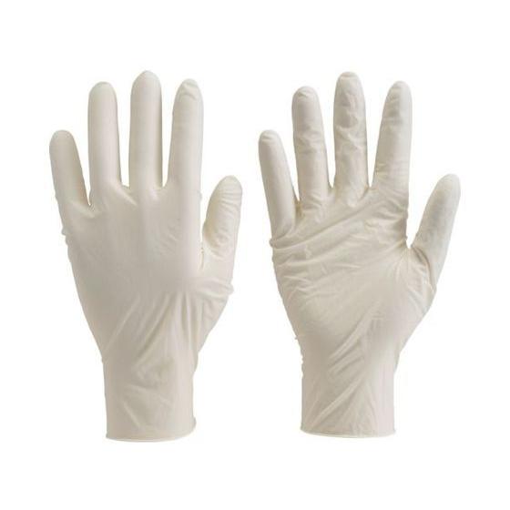 【お取り寄せ】TRUSCO 使い捨て極薄手袋 M ホワイト (100枚入) TGL-493M 天然ゴ...