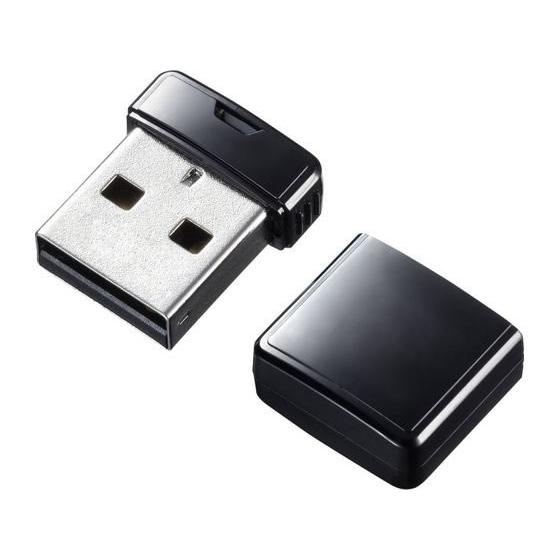 【お取り寄せ】サンワサプライ 超小型USB2.0メモリ(16GB) UFD-2P16GBK イヤホン...