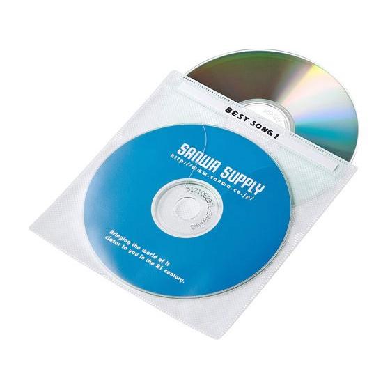 サンワサプライ DVD CD不織布ケース 100枚 ホワイト FCD-FN100WN ＣＤ ＤＶＤ用...