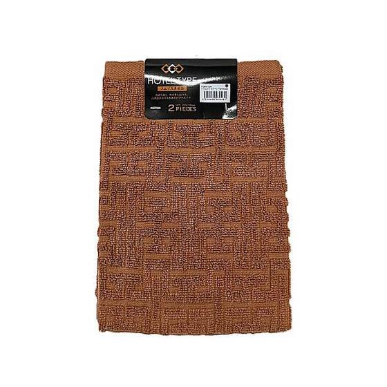 林 フェイスタオル2P BROWN 34×80cm 2枚×10袋入 54-0055-07 高密度フェ...