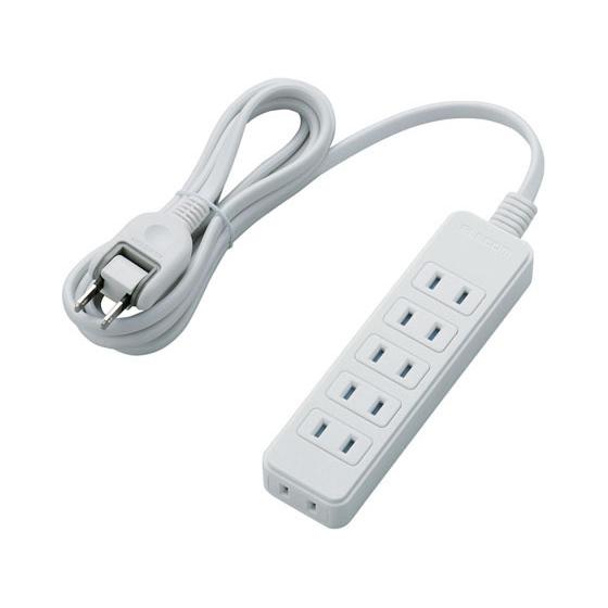 【お取り寄せ】エレコム ホコリシャッタータップ 6個口 2m ホワイト T-ST02N-2620WH...