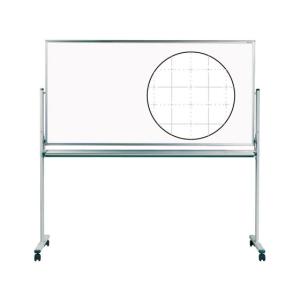 馬印/両面脚付ホワイトボード 片面 暗線入 1926*610*1840mm