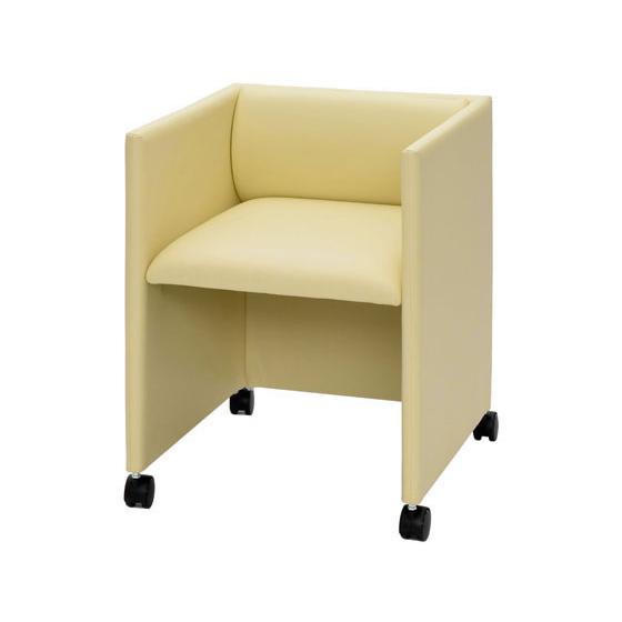 【メーカー直送】アール・エフ・ヤマカワ キャスター付応接チェア アイボリー RFC-FPRPIV【代...