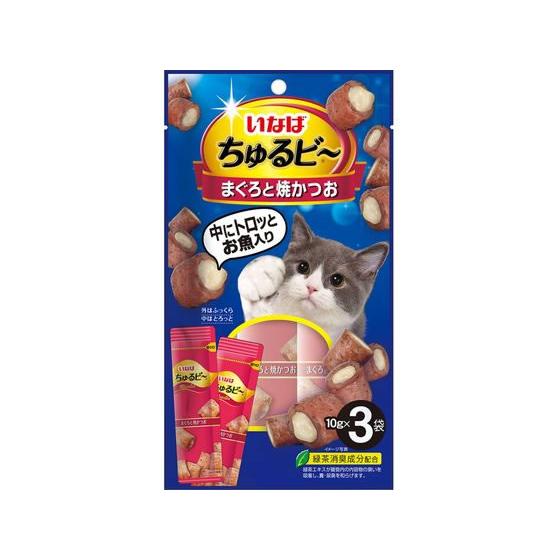 【お取り寄せ】いなばペットフード チャオちゅるビー まぐろと焼かつお3袋 おやつ 猫 ペット キャッ...