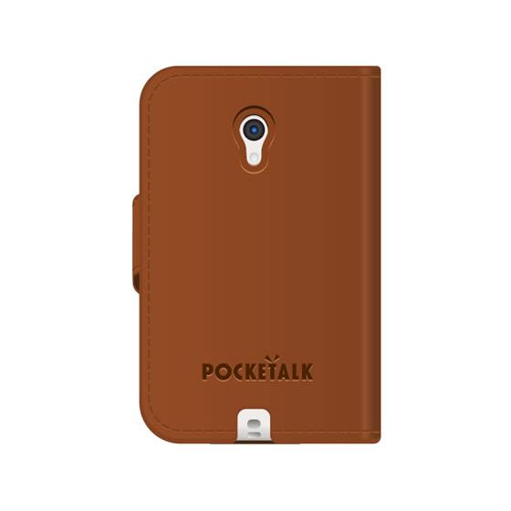 ソースネクスト POCKETALK(ポケトーク) S 専用 手帳型ケース ブラウン 電子辞書 翻訳機...