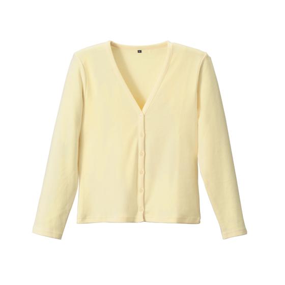 【メーカー直送】ディーフェイズ Vネックカーディガン イエロー L S-03【代引不可】カーディガン...