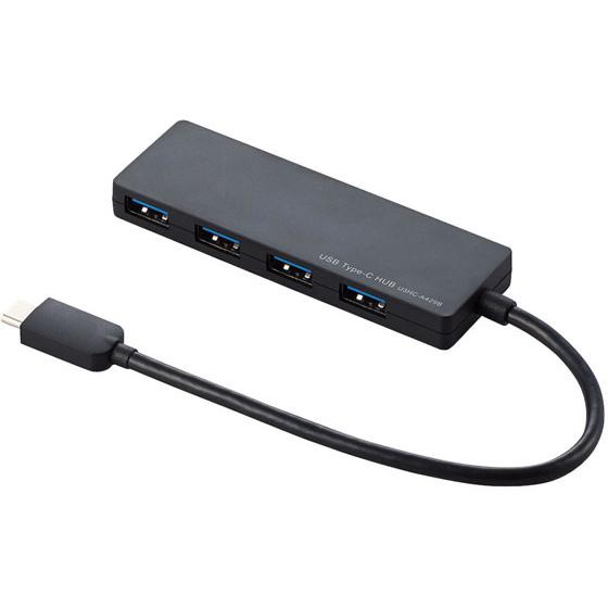 【お取り寄せ】エレコム USB3.1ハブ Type-C接続 4ポート 15cm U3HC-A429B...