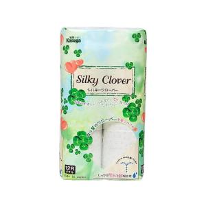 春日製紙 シルキークローバー グリーン ダブル 25m 12ロール 再生紙トイレットペーパー ダブル 無香料 トイレットペーパー 再生紙 ダブル トイレペーパー