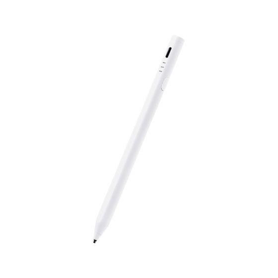 【お取り寄せ】エレコム 充電式ハイブリッドタッチペン ホワイト P-TPACSTHY01WH