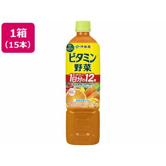 伊藤園 ビタミン野菜 740g×15本 野菜ジュース 果汁飲料 缶飲料 ボトル飲料