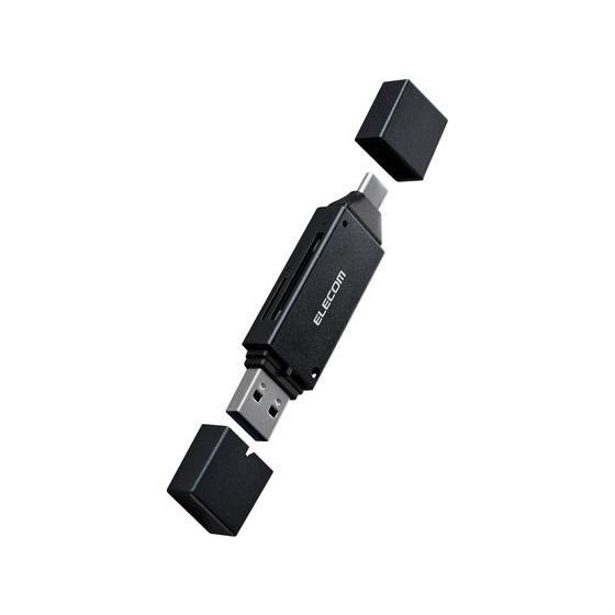 【お取り寄せ】エレコム SDカードリーダー USB-A Type-C 両対応 高速転送 カードリーダ...
