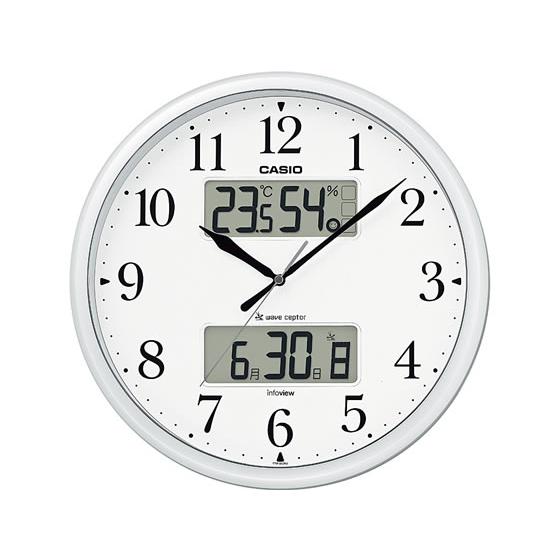 カシオ 電波掛時計 生活環境お知らせクロック ITM-660NJ-8JF 掛け時計 時計