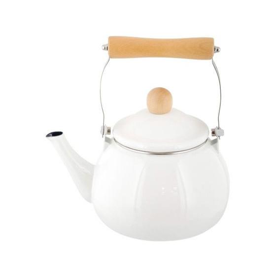 【お取り寄せ】LIV PLUS ベストコ やかん ケトル ホーロー 1.8L ホワイト パン 鍋 ケ...