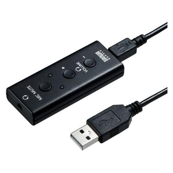 【お取り寄せ】サンワサプライ USBオーディオ変換アダプタ 3.5mm 4極 MM-ADUSB4N ...