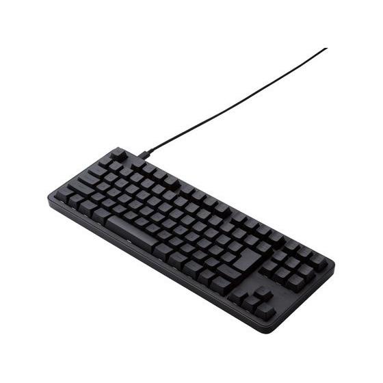 【お取り寄せ】エレコム 有線キーボード Leggero 茶軸 メカニカル ブラック