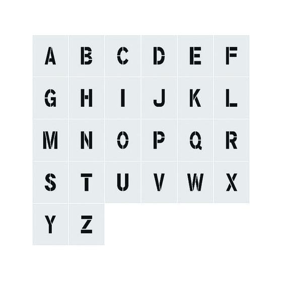 【お取り寄せ】IM ステンシル A~Z 1セット26枚単位 文字サイズ150×95mm 塗装 塗装 ...