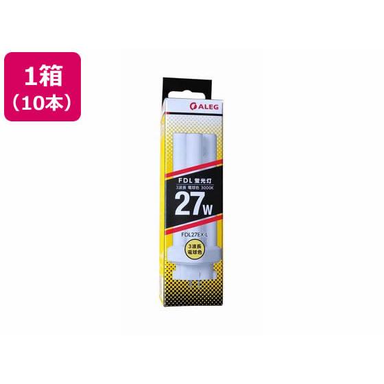 ALEG コンパクト形蛍光灯 3波長 電球色 10本 FDL27EXL 蛍光灯 コンパクト形 電球 ...