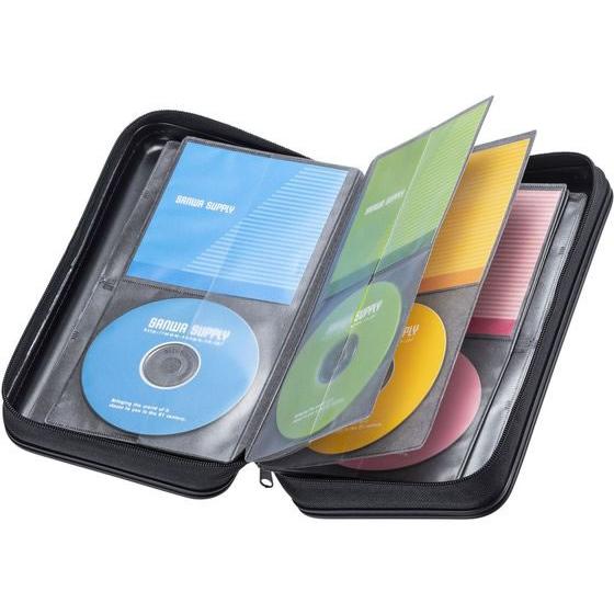 【お取り寄せ】サンワサプライ CDジャケット収納対応セミハードケース 96枚収納・ブラック ＣＤ Ｄ...
