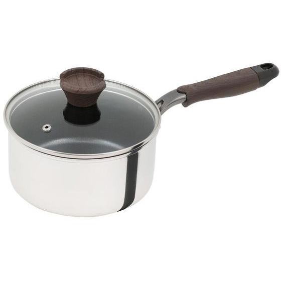 【お取り寄せ】LIV PLUS ベストコ 片手鍋 18cm ミラー ガラス蓋付き 両手鍋 外輪鍋 円...