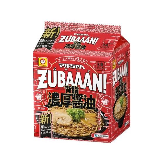 東洋水産 マルちゃんZUBAAAN! 背脂濃厚醤油 3食パック 袋入りラーメン ラーメン インスタン...