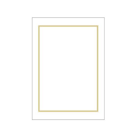 ササガワ OA辞令用紙 三重枠 A4 20枚 9-1401 賞状用紙 事務用ペーパー ノート