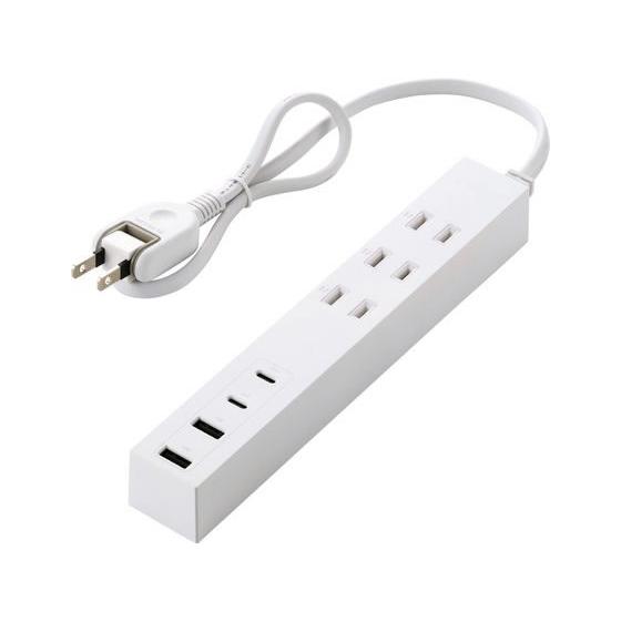 【お取り寄せ】エレコム USBタップ 0.5m 3口 C×2 A×2 白 T-U08-3A2C205...