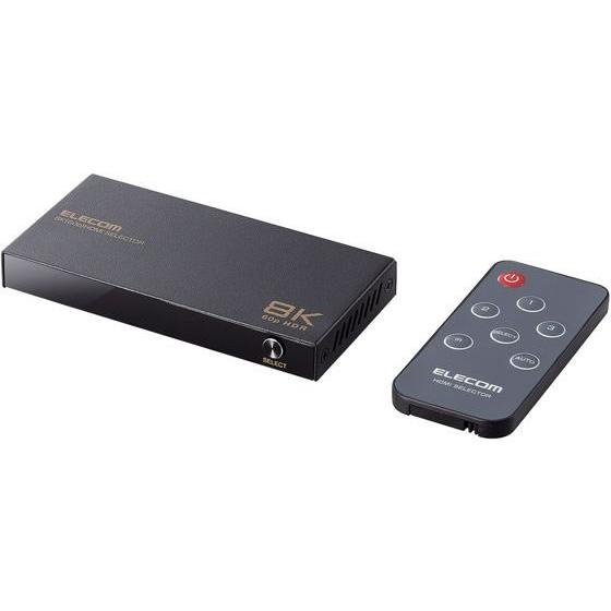 【お取り寄せ】エレコム HDMI切替器 3入力1出力 自動 手動 DH-SW8KP31BK 切替機 ...