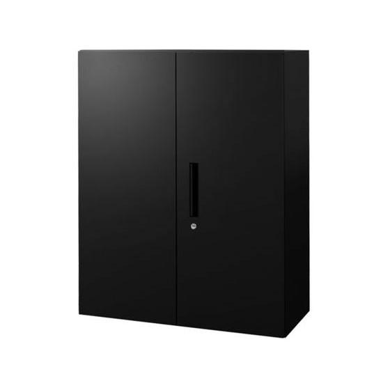 【メーカー直送】Netforce イーセンブリー 両開き書庫 3段 ブラック A4書庫【代引不可】【...