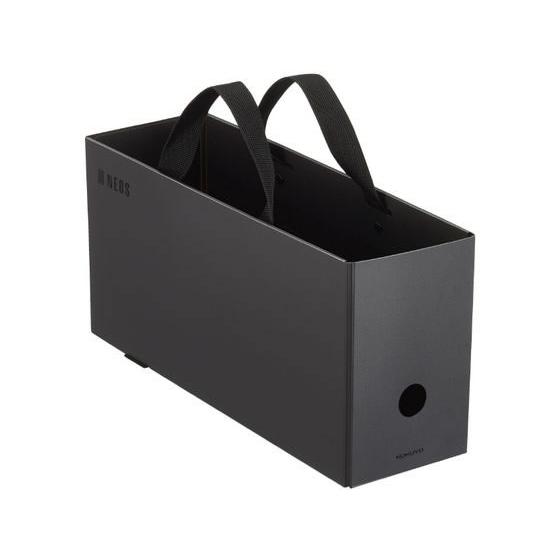 コクヨ/すっきり収納できるキャリーボックス [NEOS] ハーフ ブラック ボックスファイル ＰＰ製...