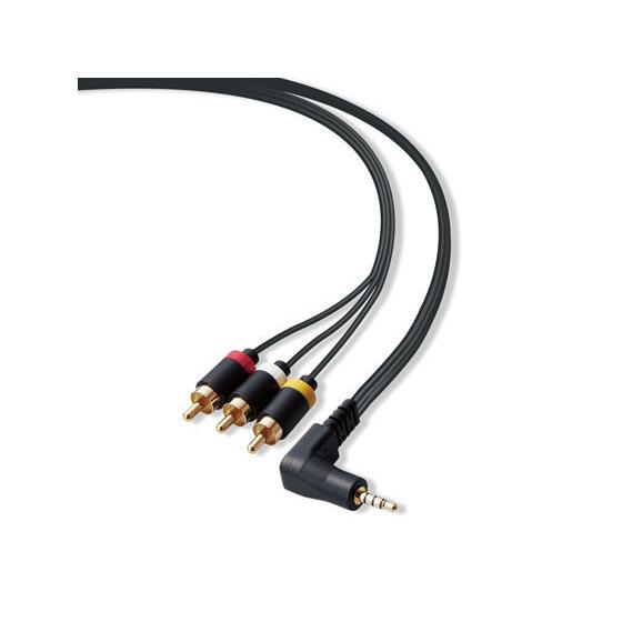 【お取り寄せ】エレコム L型ミニプラグ 4極-RCAピンケーブル 1m DH-MLWRY10BK オ...