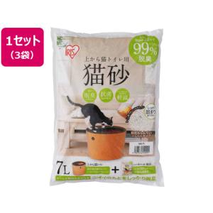 アイリスオーヤマ 上からネコトイレ用猫砂 7L×3 UNS-7L 猫砂 シート 猫 キャット用 ペット トイレタリー
