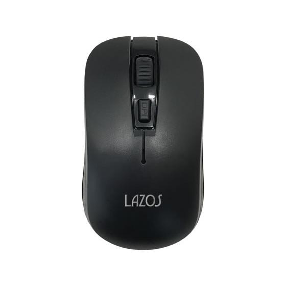 LAZOS ワイヤレスマウス 2.4GHz L-YM-BK