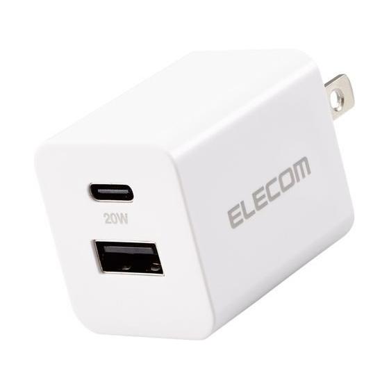 【お取り寄せ】エレコム USB Power Delivery 20W AC充電器(C×1+A×1)白