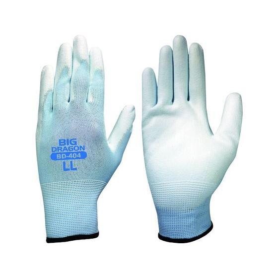 【お取り寄せ】富士グローブ ウレタンホワイト10双組BD-404 LL 7071 背抜き手袋 軍手 ...