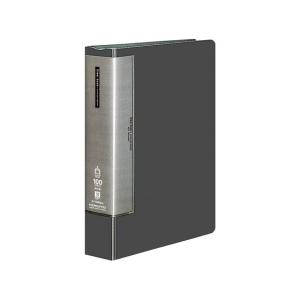 【お取り寄せ】コクヨ クリヤーブック ウェーブカットA4縦100P 濃灰 4冊 ラ-T590DM Ａ４ 固定式クリヤーファイル