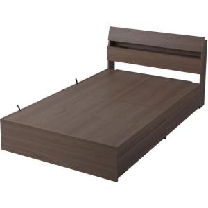 アイリスオーヤマ 収納ベッド セミダブル ウォールナット STBS-SD セミダブル フロアベッド 寝具の商品画像