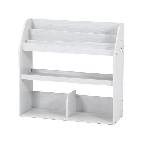 【メーカー直送】不二貿易 ブックラック 80幅 オークホワイト【代引不可】【お客様組立】本棚 書棚 ...