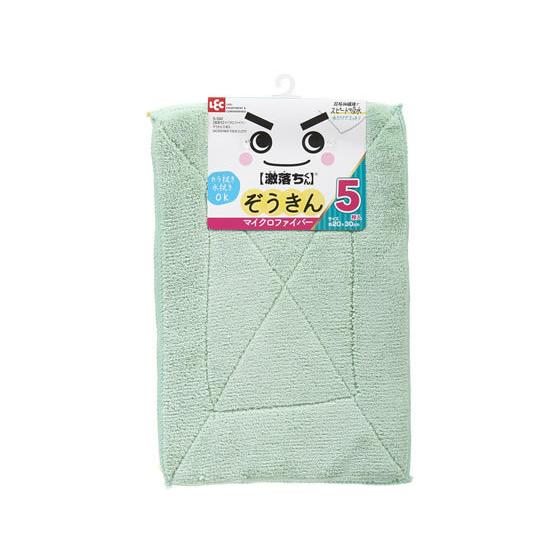 レック 激落ち マイクロファイバー ぞうきん 5枚入 S-592 雑巾 掃除シート 掃除道具 清掃 ...