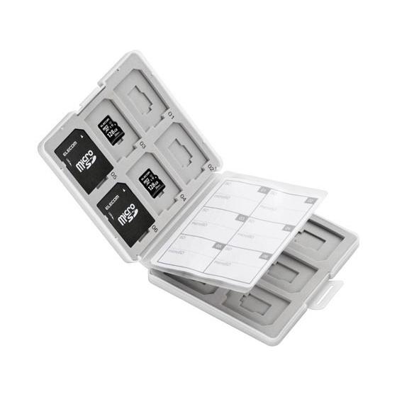 エレコム SD microSDカードケース プラスチックタイプ CMC-SDCPP24WH メモリー...