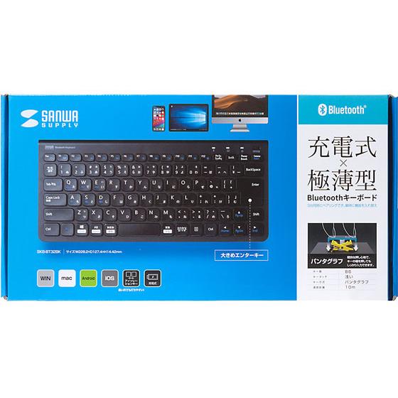【お取り寄せ】サンワサプライ Bluetoothスリムキーボード(ブラック) SKB-BT32BK ...