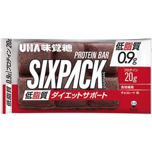 UHA味覚糖 SIXPACK プロテインバー チョコレート味(低脂質) ディアナチュラ サプリメント 栄養補助 健康食品｜ココデカウ