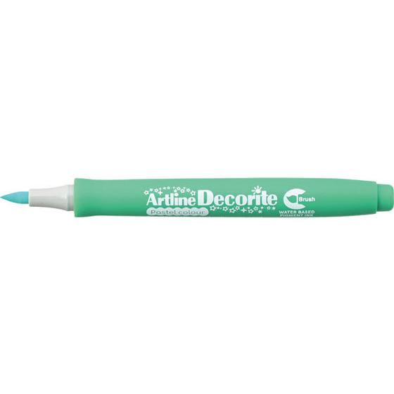 【お取り寄せ】シヤチハタ デコライト 筆 パステルグリーン EDF-F-PG 水性ペン