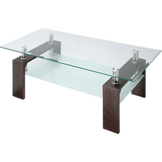 【メーカー直送】Netforce ガラス センターテーブル ダークブラウン VGT-100-FW-D...