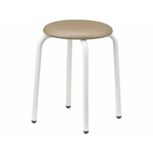 アイリスチトセ/丸スツール ビニールレザー ブラウン/RS-42V