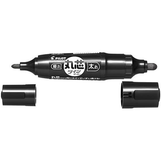 パイロット 油性ツインマーカー 細字・太字 丸芯 ブラック 黒 ブラック系 油性ペン 油性マーカー